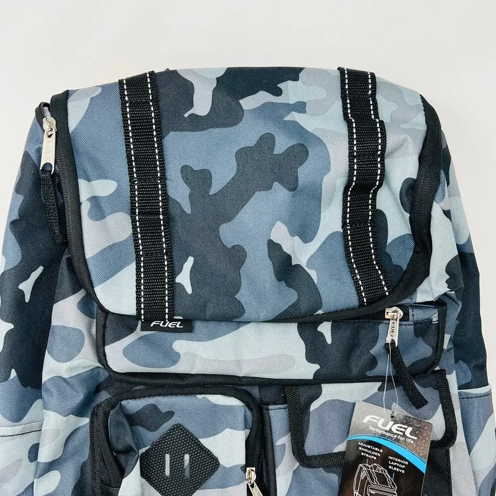 NEW! Fuel Field Cargo Backpack Bag Casual Camo Blue